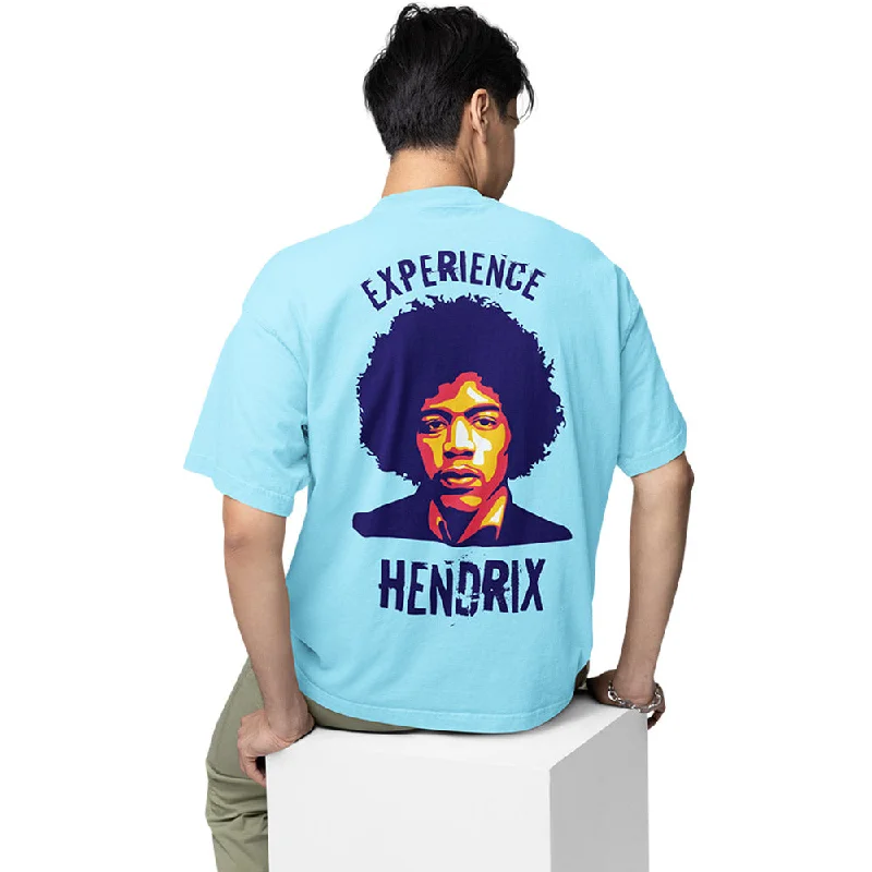 wine red t-shirts -Jimi Hendrix Oversized T shirt - Experience Hendrix