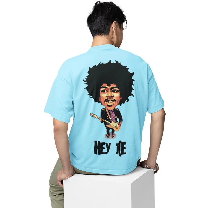 lilac soft t-shirts -Jimi Hendrix Oversized T shirt - Hey Joe