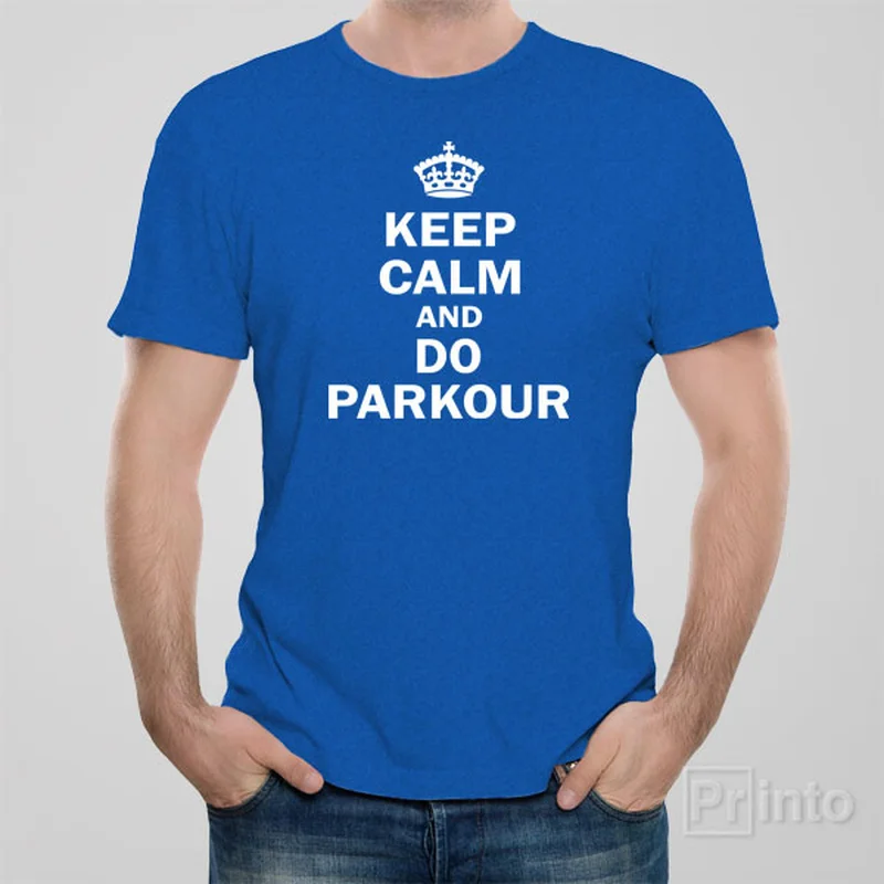 utility pocket t-shirts -Keep calm and do parkour - T-shirt