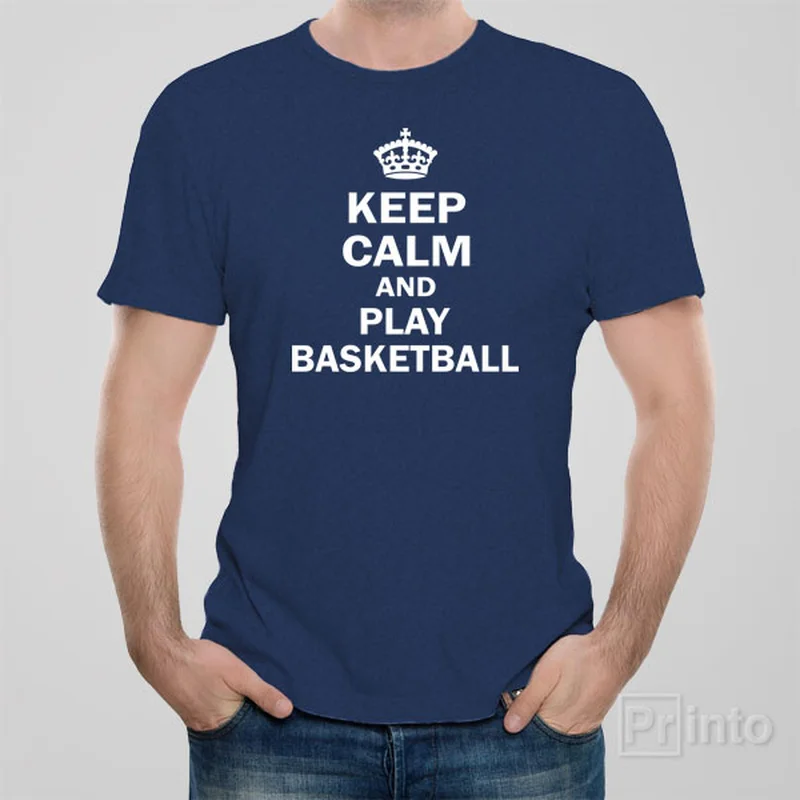 maternity retro t-shirts -Keep calm and play basketball - T-shirt