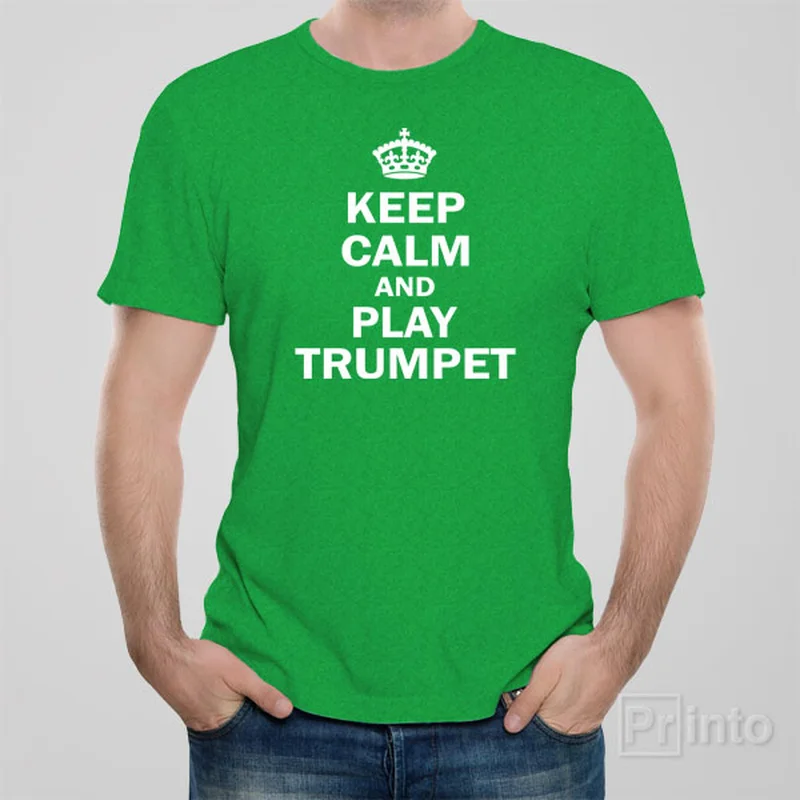 flare fit t-shirts -Keep calm and play trumpet - T-shirt