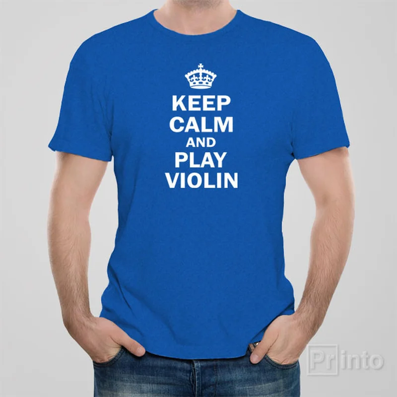 lime zest t-shirts -Keep calm and play violin - T-shirt