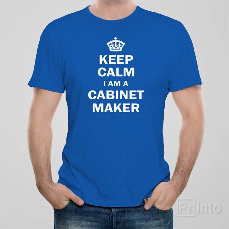 sand minimalist t-shirts -Keep calm I am a cabinet maker T-shirt