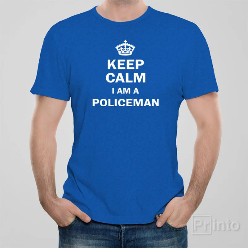 quick-dry t-shirts -Keep calm I am a policeman - T-shirt