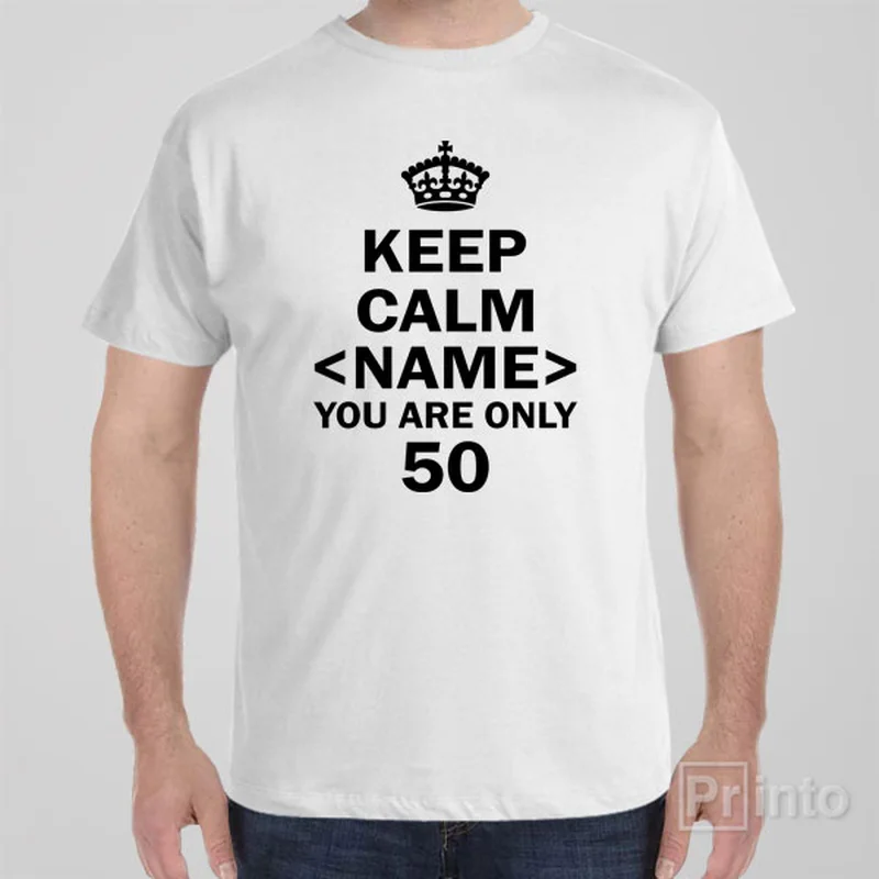 sport tank t-shirts -Keep calm  you are only 50 - T-shirt