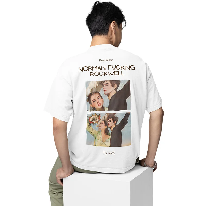 pearl white t-shirts -Lana Del Rey Oversized T shirt - Norman Fucking Rockwell