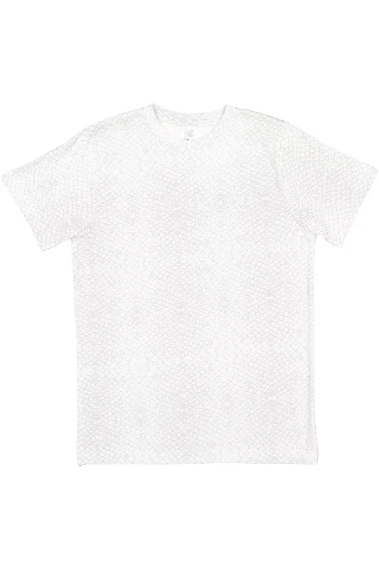 gradient wash t-shirts -LAT Youth Fine Jersey Short Sleeve Crewneck T-Shirt - White Reptile