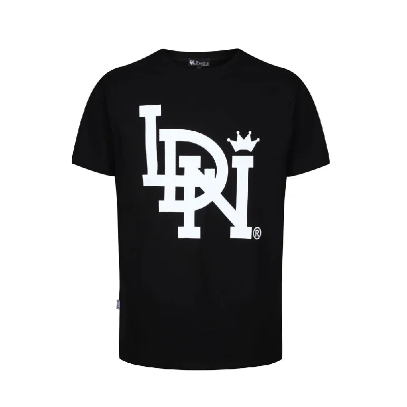 rose cropped t-shirts -LDN Original T-Shirt Large Logo Black