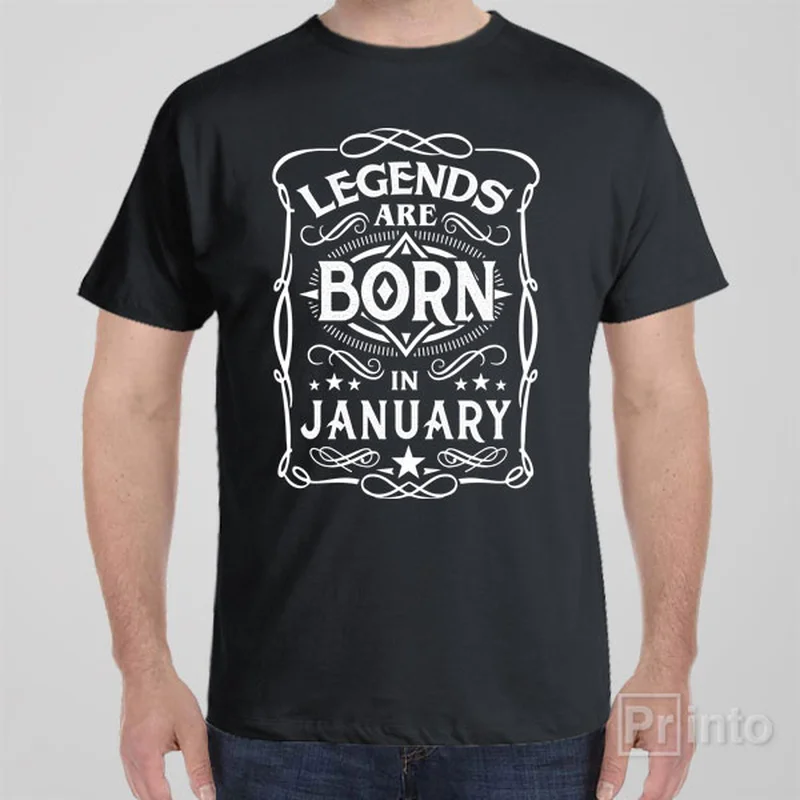 ruby casual t-shirts -Legends are born in January - T-shirt