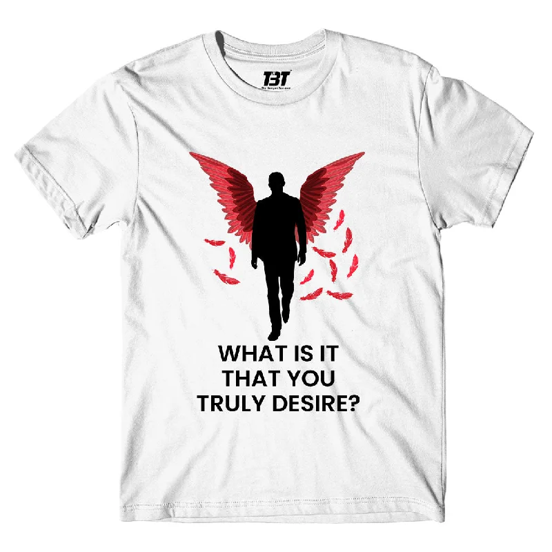 vivid soft t-shirts -Lucifer T shirt - What Is It That You Truly Desire?