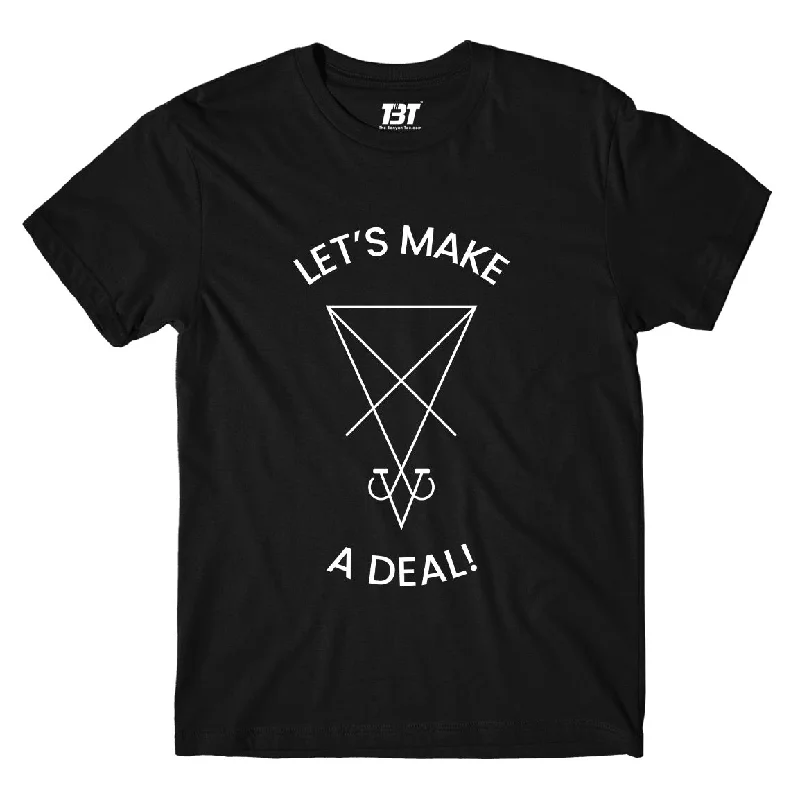 gym stripe t-shirts -Lucifer T shirt - Let's Make A Deal