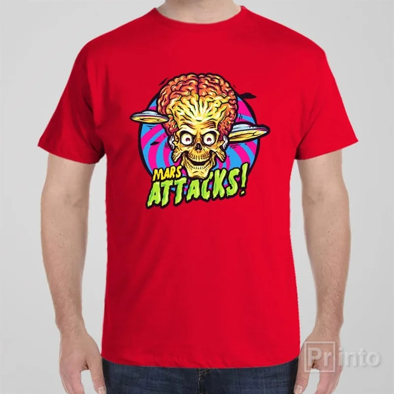 slim soft t-shirts -Mars attacks - T-shirt