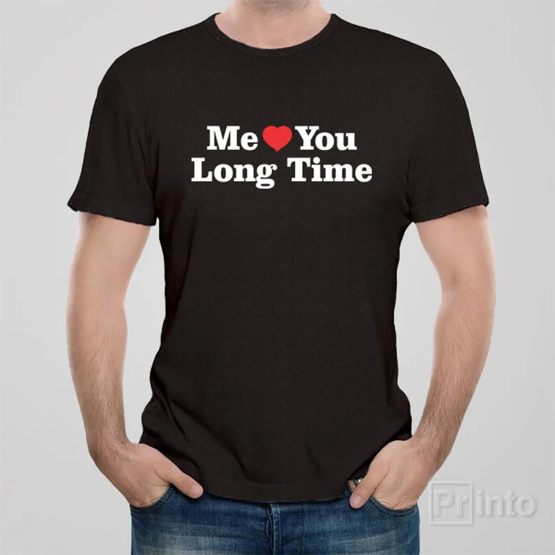 faded wash t-shirts -Me love you long time