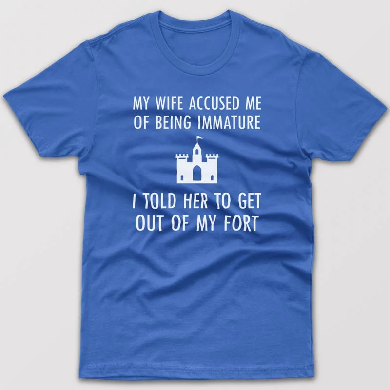 cerise workout t-shirts -My wife accused me of being immature - T-shirt