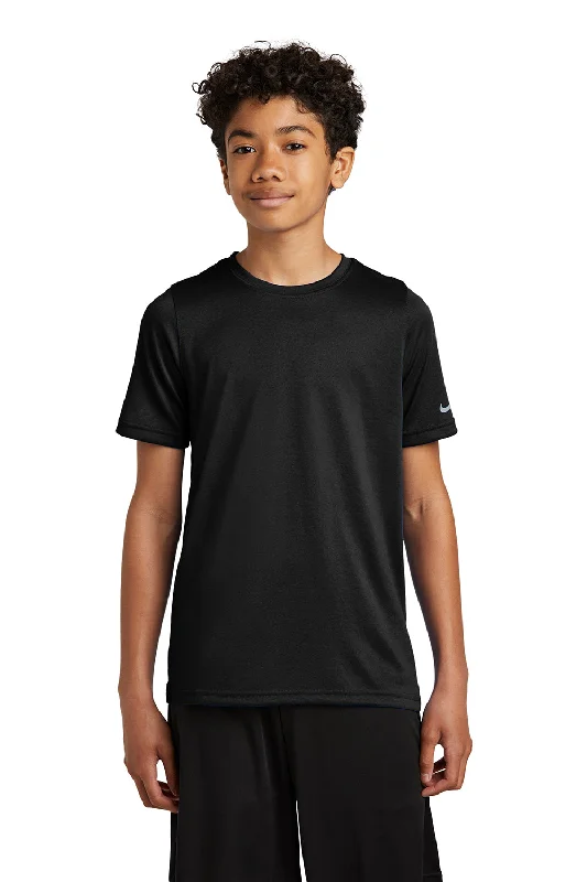 junior soft t-shirts -Nike Youth rLegend Dri-Fit Moisture Wicking Short Sleeve Crewneck T-Shirt - Black