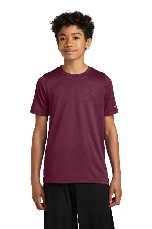 cargo bold t-shirts -Nike Youth rLegend Dri-Fit Moisture Wicking Short Sleeve Crewneck T-Shirt - Deep Maroon