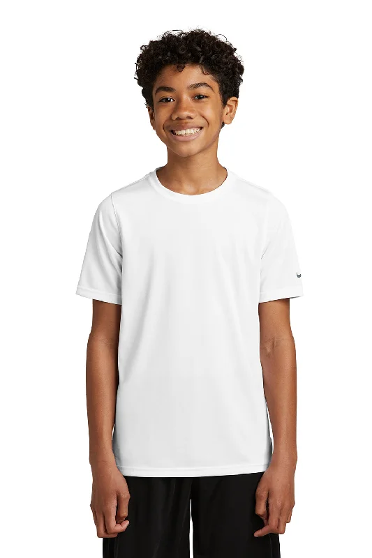 puff sleeve t-shirts -Nike Youth rLegend Dri-Fit Moisture Wicking Short Sleeve Crewneck T-Shirt - White