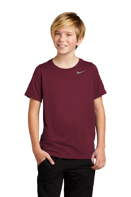 maternity bold t-shirts -Nike Youth Team rLegend Dri-Fit Moisture Wicking Short Sleeve Crewneck T-Shirt - Deep Maroon