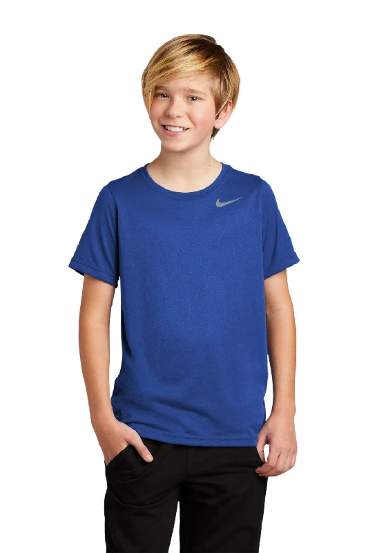 ruffle sleeve t-shirts -Nike Youth Team rLegend Dri-Fit Moisture Wicking Short Sleeve Crewneck T-Shirt - Game Royal Blue