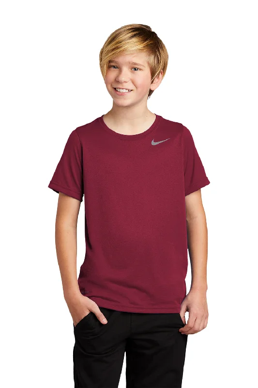 tank top t-shirts -Nike Youth Team rLegend Dri-Fit Moisture Wicking Short Sleeve Crewneck T-Shirt - Team Maroon