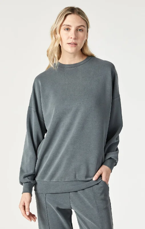 collar detail t-shirts -OVERSIZED SWEATSHIRT IN URBAN CHIC