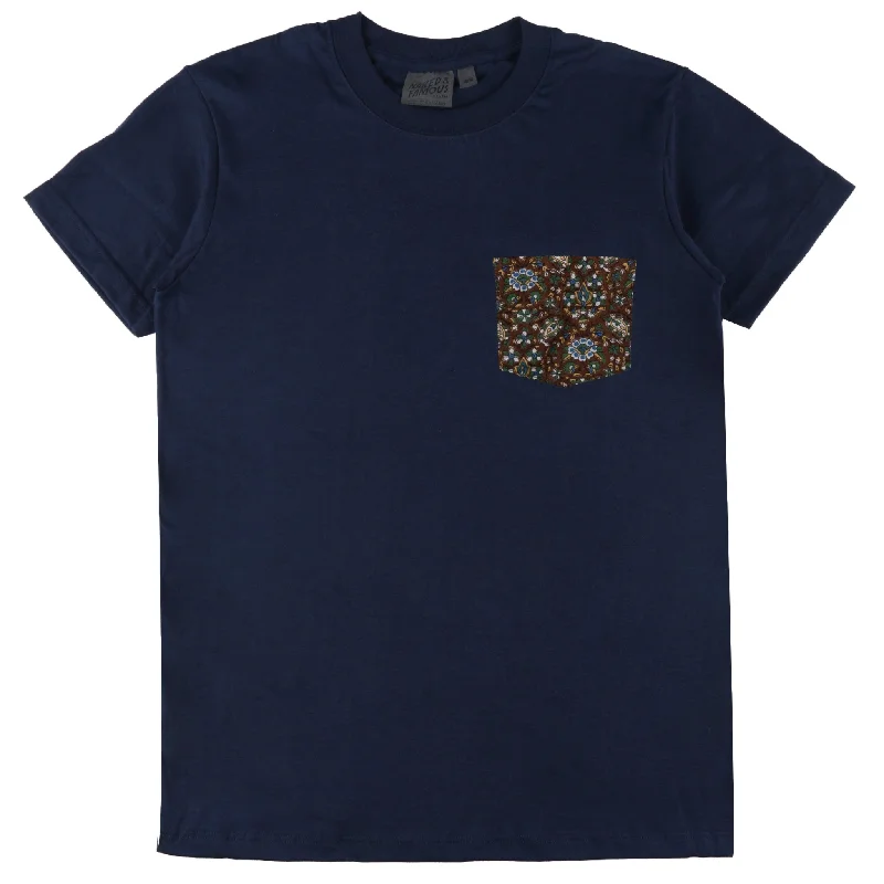 copper logo t-shirts -Pocket Tee - Navy + Bandana Cloth - Brown