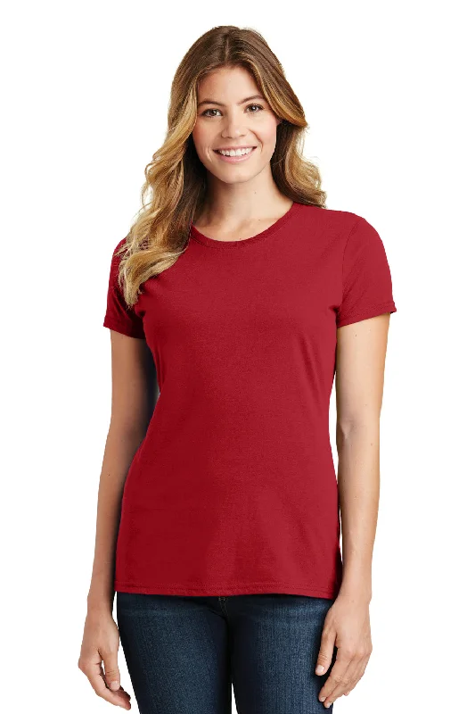 melon bold t-shirts -Port & Company Womens Fan Favorite Short Sleeve Crewneck T-Shirt - Team Cardinal Red - Closeout