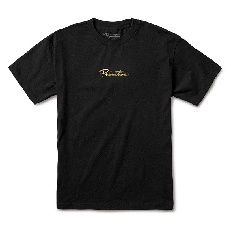 curry spice t-shirts -Primitive Mini Nuevo Gold Foil T-Shirt Black