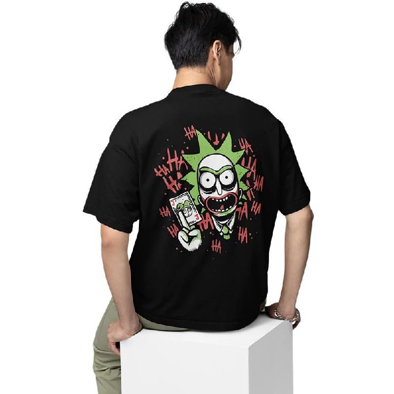 dip-dye t-shirts -Rick and Morty Oversized T shirt - Joker