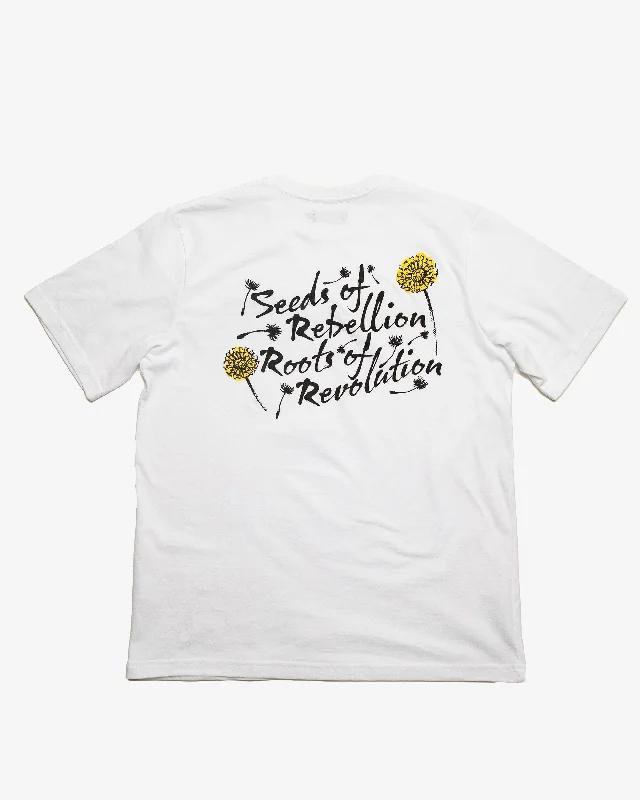 ribbed knit t-shirts -Seeds of Rebellion Tee - White