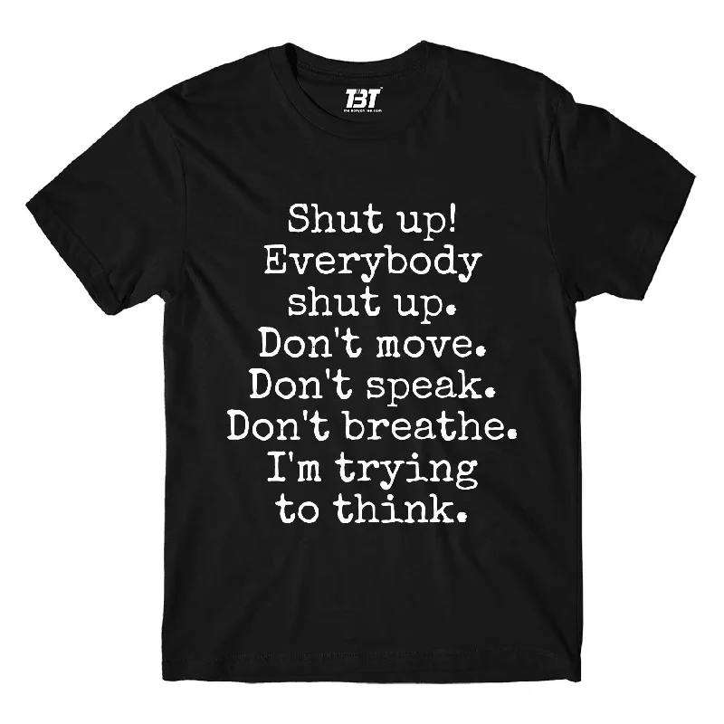 ruched sleeve t-shirts -Sherlock T shirt - Shut Up