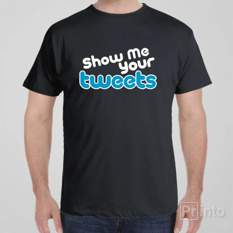 onyx black t-shirts -Show me your tweets - T-shirt