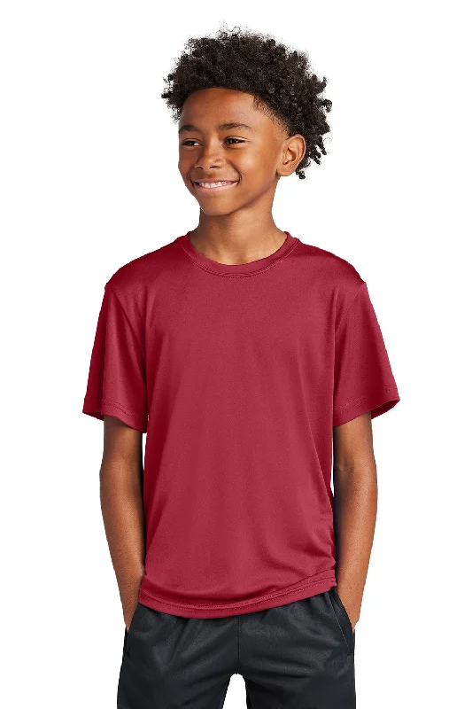 cantaloupe t-shirts -Sport-Tek Youth Competitor Moisture Wicking Short Sleeve Crewneck T-Shirt - Deep Red