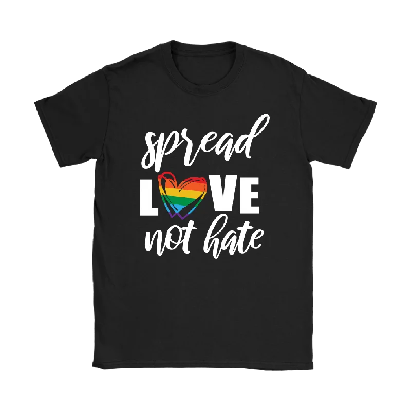 cropped sleeve t-shirts -SPREAD LOVE NOT HATE Women's T-Shirt