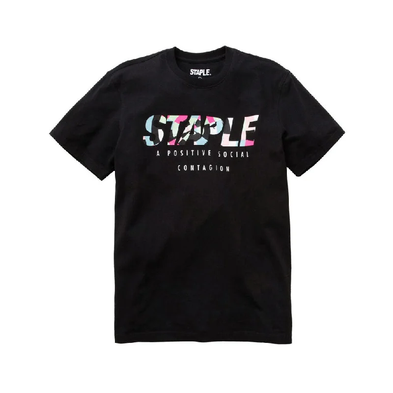 rose gold t-shirts -Staple Pigeon Chromatic Logo T-Shirt Black