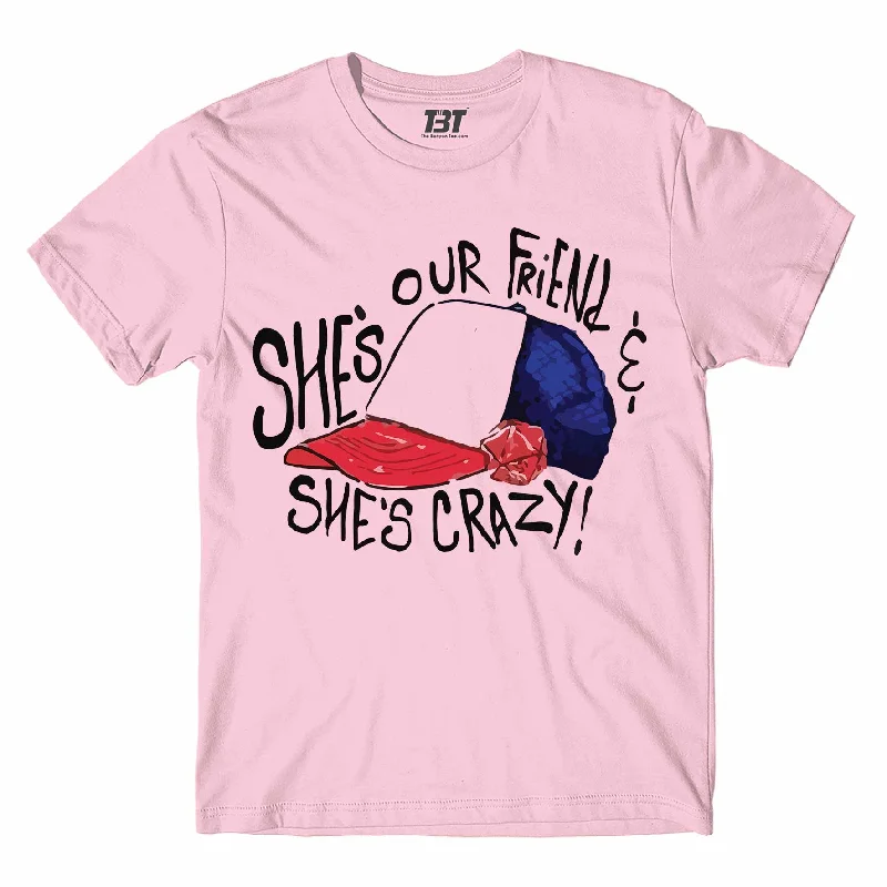 cuffed sleeve t-shirts -T shirt - She's Crazy