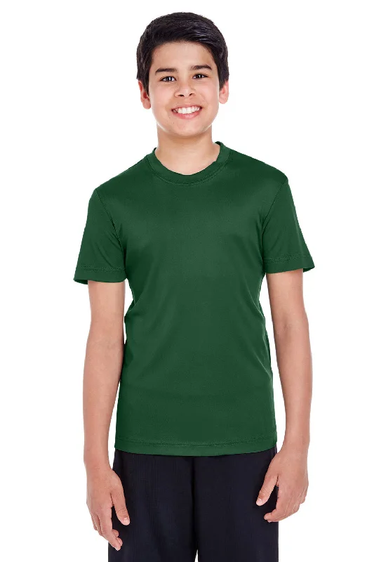 orchid soft t-shirts -Team 365 Youth Zone Performance Moisture Wicking Short Sleeve Crewneck T-Shirt - Sport Dark Green