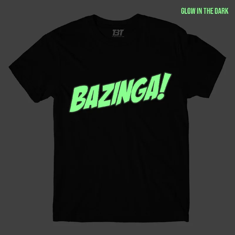 extended sleeve t-shirts -The Big Bang Theory Bazinga T shirt - Glow In The Dark