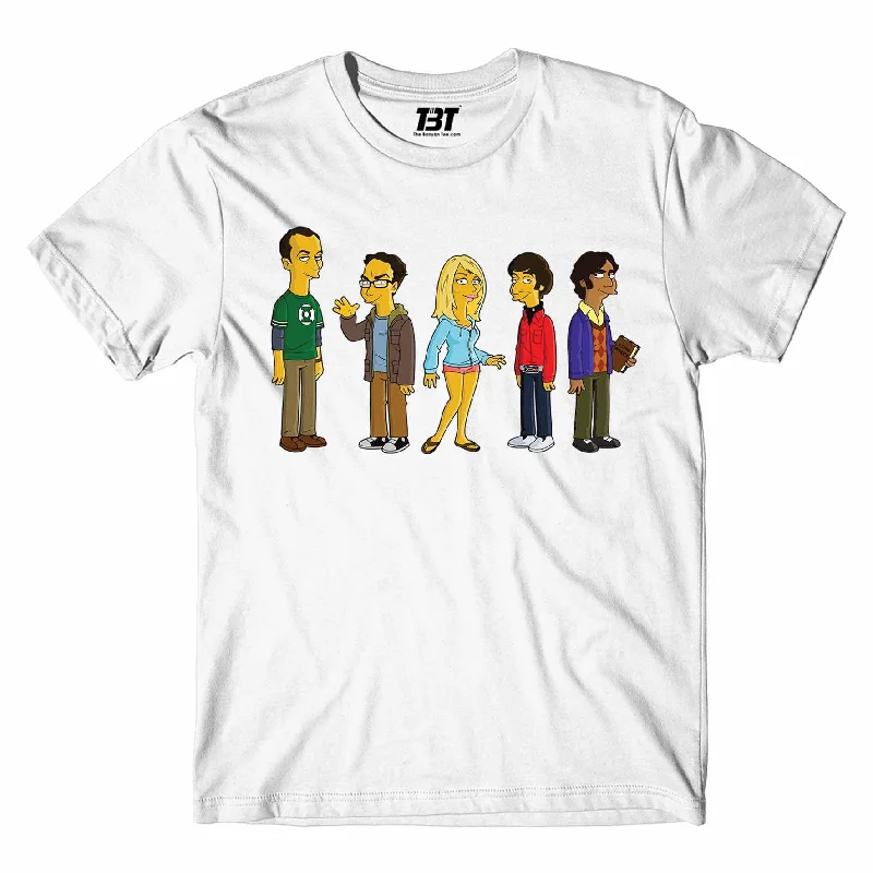 slate grey polo t-shirts -The Big Bang Theory T shirt - Simpsonized