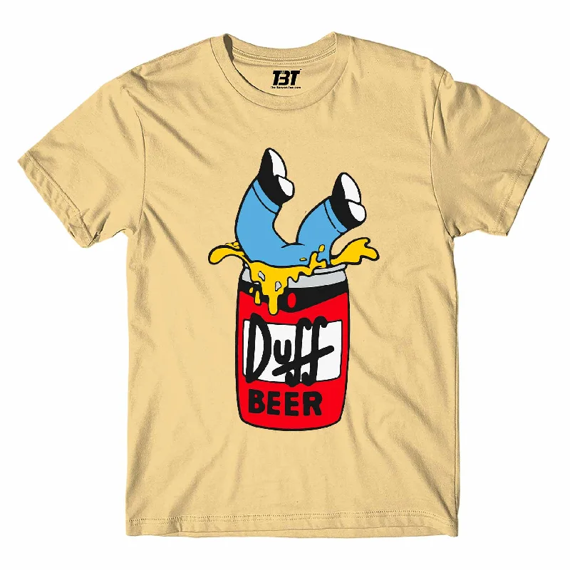 notched neck t-shirts -The Simpsons T shirt - Duff Beer