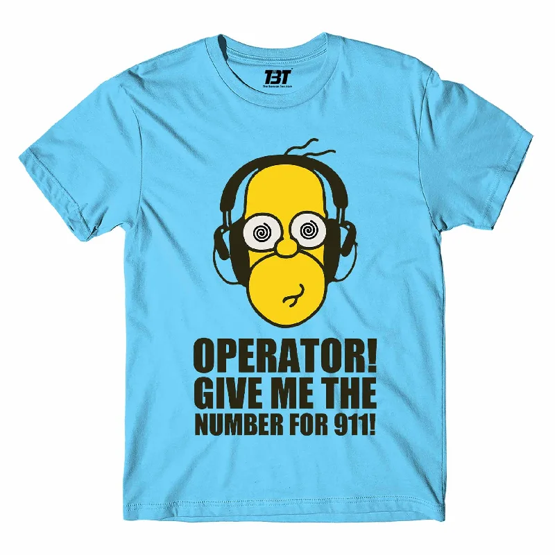 form fit t-shirts -The Simpsons T shirt - Number For 911