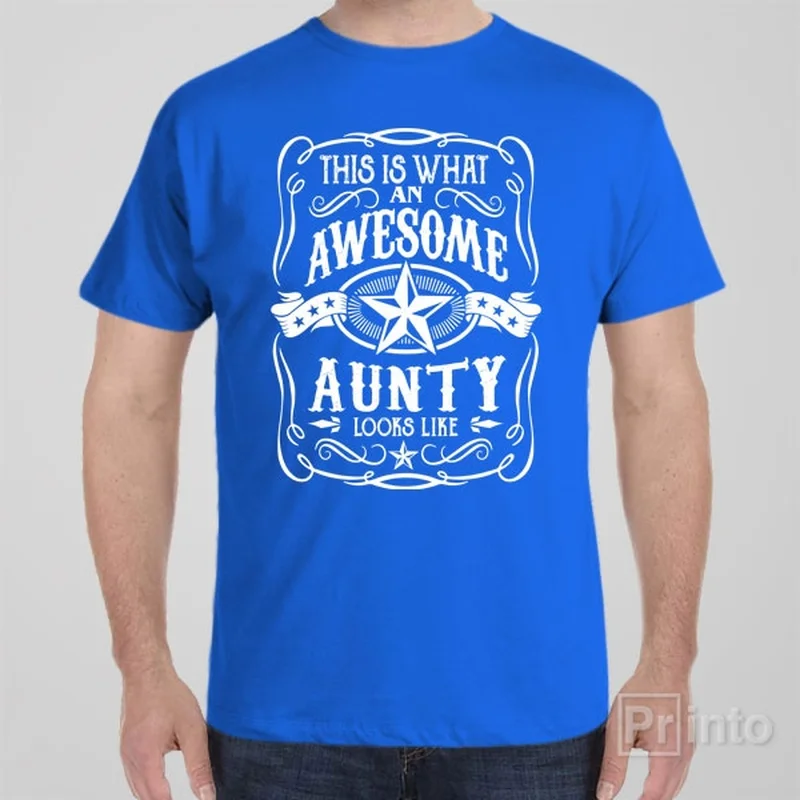 soft flow t-shirts -This is what an awesome aunty looks like - T-shirt