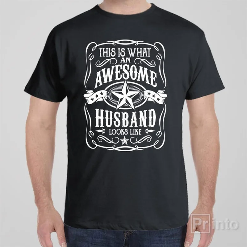 twilight blue t-shirts -This is what an awesome husband looks like - T-shirt