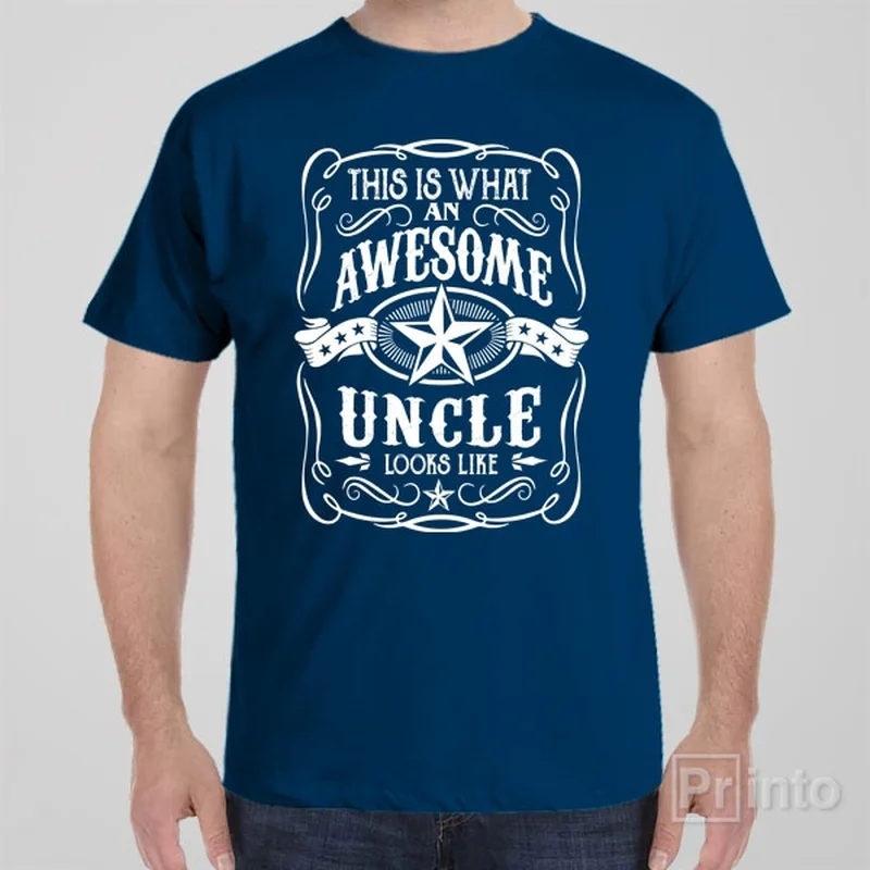 onyx black t-shirts -This is what an awesome uncle looks like - T-shirt