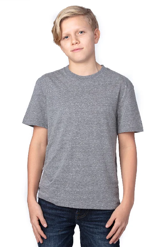 quarter sleeve t-shirts -Threadfast Apparel Youth Short Sleeve Crewneck T-Shirt - Grey