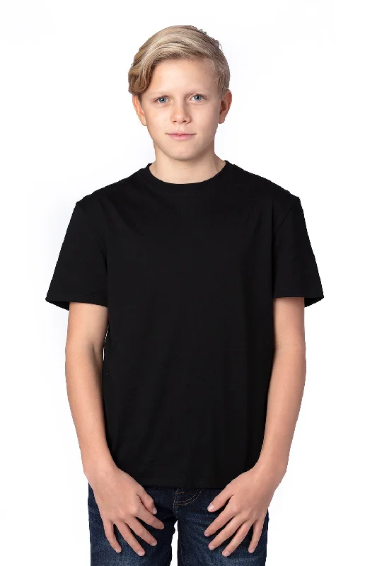 pearl bold t-shirts -Threadfast Apparel Youth Ultimate Short Sleeve Crewneck T-Shirt - Black