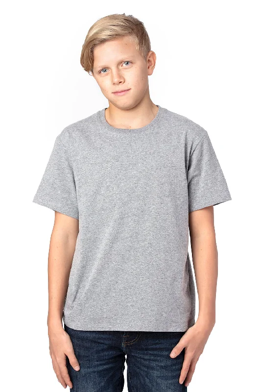 baby bold t-shirts -Threadfast Apparel Youth Ultimate Short Sleeve Crewneck T-Shirt - Heather Grey