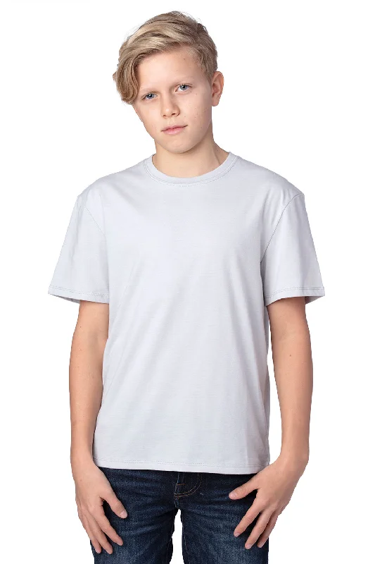 lime athletic t-shirts -Threadfast Apparel Youth Ultimate Short Sleeve Crewneck T-Shirt - Silver Grey