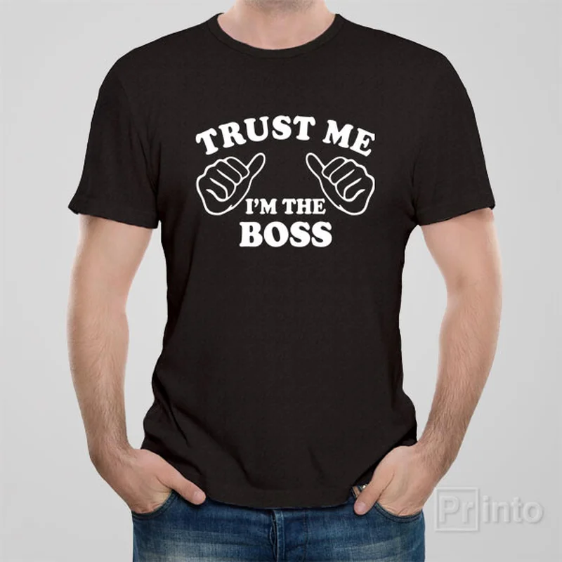 coal black t-shirts -Trust me - I am the boss - T-shirt