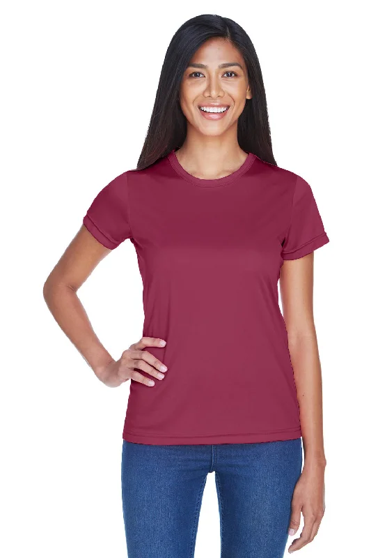 coal black t-shirts -UltraClub Womens Cool & Dry Performance Moisture Wicking Short Sleeve Crewneck T-Shirt - Maroon